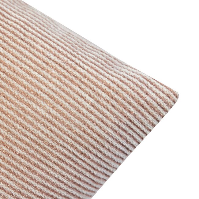 Linen & More sierkussen rib roze 30x50cm