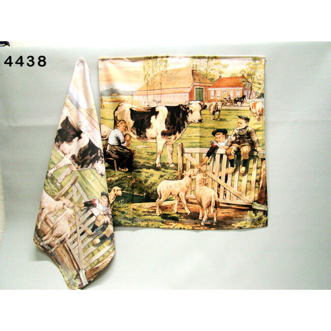 Ot en Sien keukenset ‘In de Weide’ – handdoek en theedoek 60 x 60 cm katoen