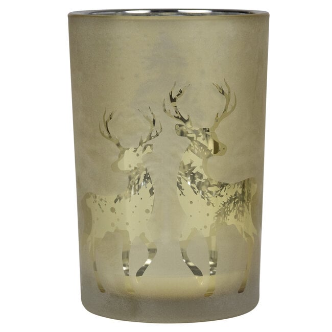 Mars & More Theelichthouder dansend hert goud large 18cm