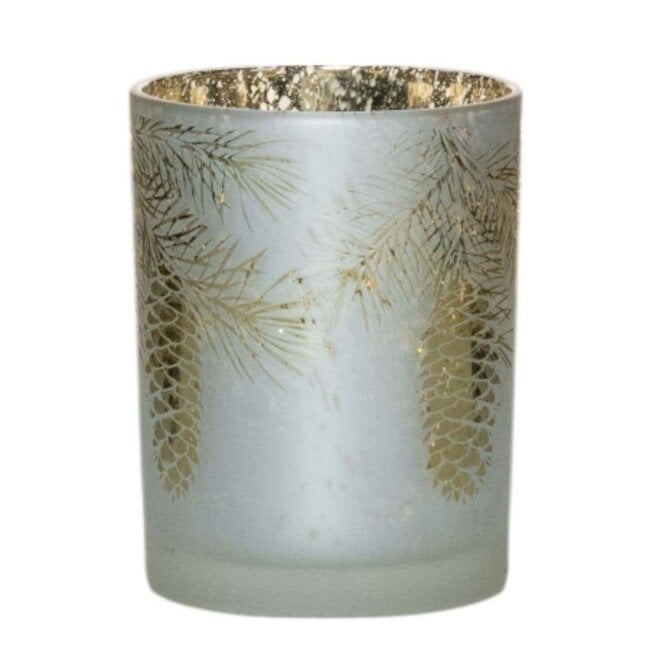 Mars & More Theelichthouder bladeren goud medium 12cm