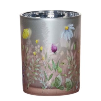 Mars & More Theelichthouder wilde bloemen medium 12cm