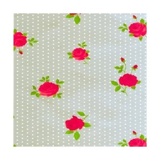 2Lif Snazzy Dots&Roses Zelfklevende Folie Mini rol zilver 45cmx2mtr