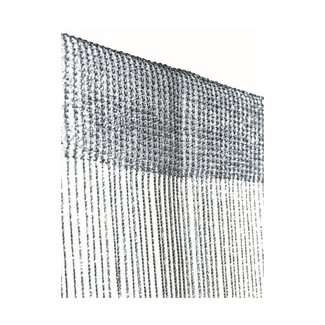 2Lif Marissa Lurex Draadgordijn zwart/zilver 90x250cm