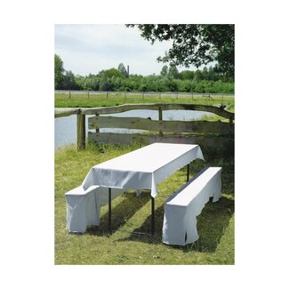 2Lif Bier tafelset textiel wit 300 1st 100x260cm/ 2st 220x25x45cm