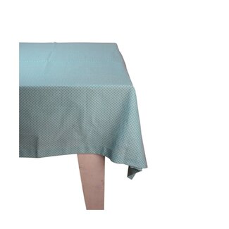 Linen & More Tablecover Little Diamond Tafelkleed Textiel aqua 140x250cm