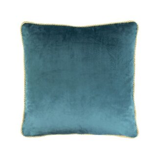 Mars & More kussen fluweel goud petrol 45x45cm