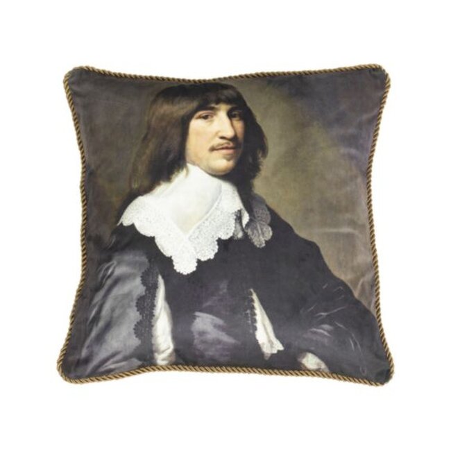 Mars & More *klassiek fluweel kussen man kraag 45x45cm*