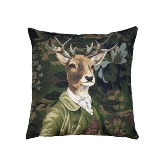 Mars & More gobelin kussen baron hert groen 45x45cm