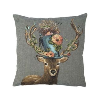 Mars & More gobelin kussen funky deer hoed 45x45cm