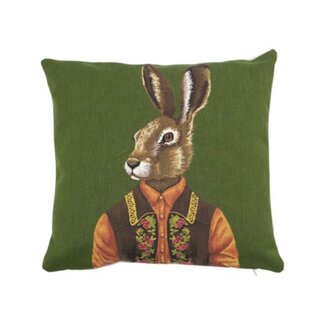 Mars & More gobelin kussen haas groen alpengilet 45x45cm