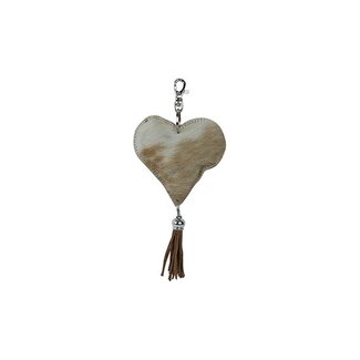 Mars & More sleutelhanger hart bruin 10cm