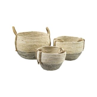 Mars & More manden naturel grijs (set van 3)*