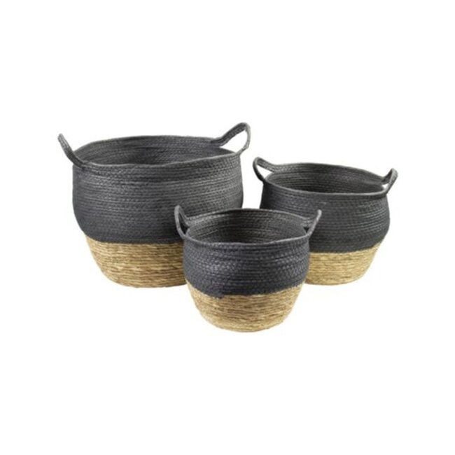 Mars & More manden naturel zwart (set van 3)