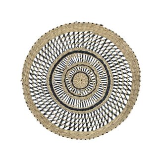 Mars & More zeegras muur mandje zwart opengewerkt 40cm*