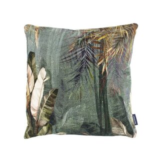 Mars & More kussen fluweel jungle blauw 45x45cm*