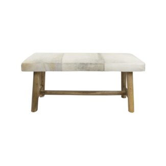 Mars & More bank chalet koe grijs 95cm