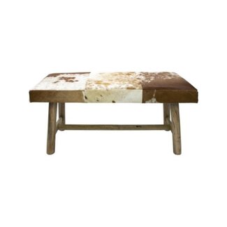 Mars & More bank chalet koe bruin wit 95cm
