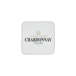 Mars & More onderzetter wijn chardonnay wit 10x10cm (6)
