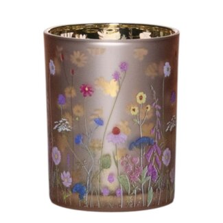 Mars & More Theelichthouder wilde bloemen hommel medium 12cm
