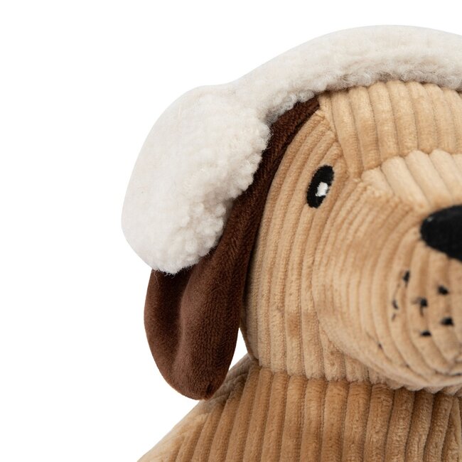 Mars & More Deurstopper hond lichtbruin met oorwarmers h25 cm