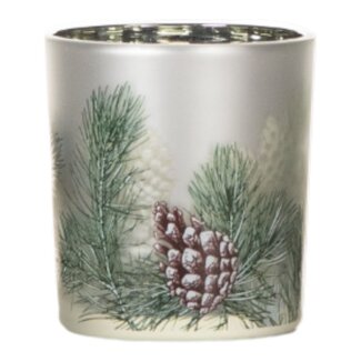 Mars & More Theelichthouder dennenappel groen 8cm