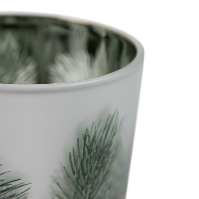 Mars & More Theelichthouder dennenappel groen 8cm