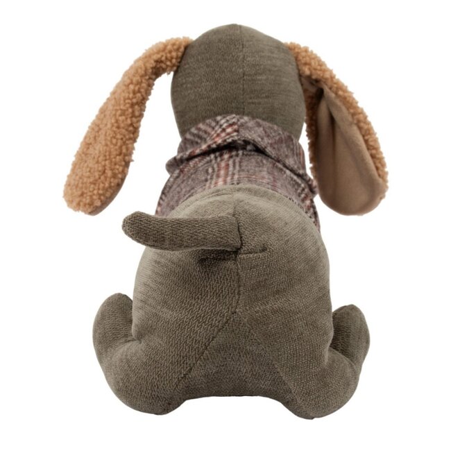Mars & More Deurstopper dachshund trui groen 35x15x17cm