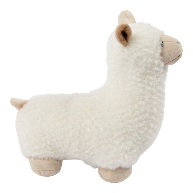 Mars & More Deurstopper witte teddy alpaca 24x13x26cm