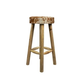 Mars & More barkruk koe bruin/wit 75cm