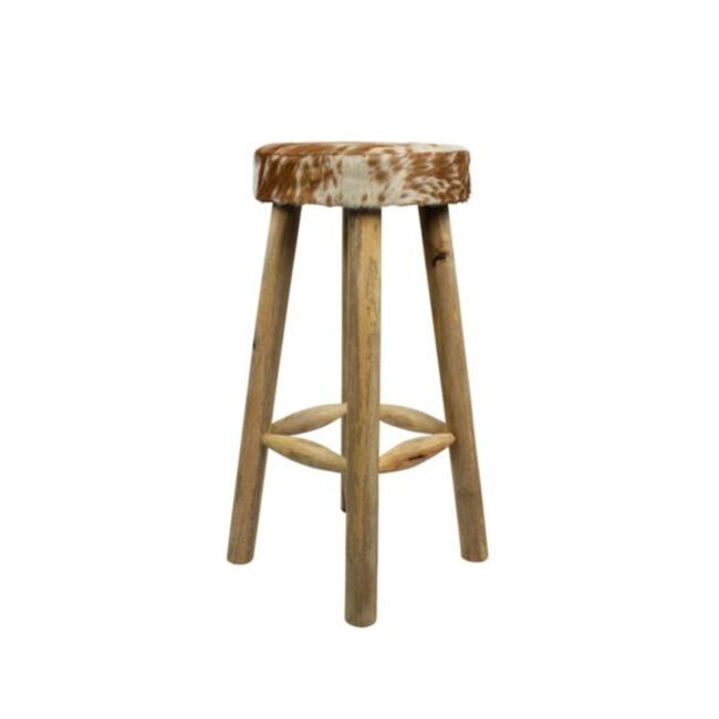Mars & More barkruk koe bruin/wit 75cm
