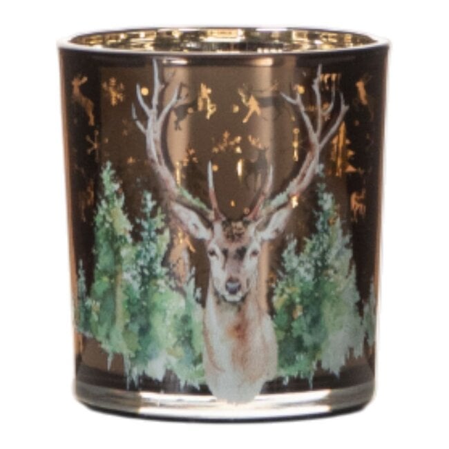 Mars & More Theelichthouder hert groen 8cm