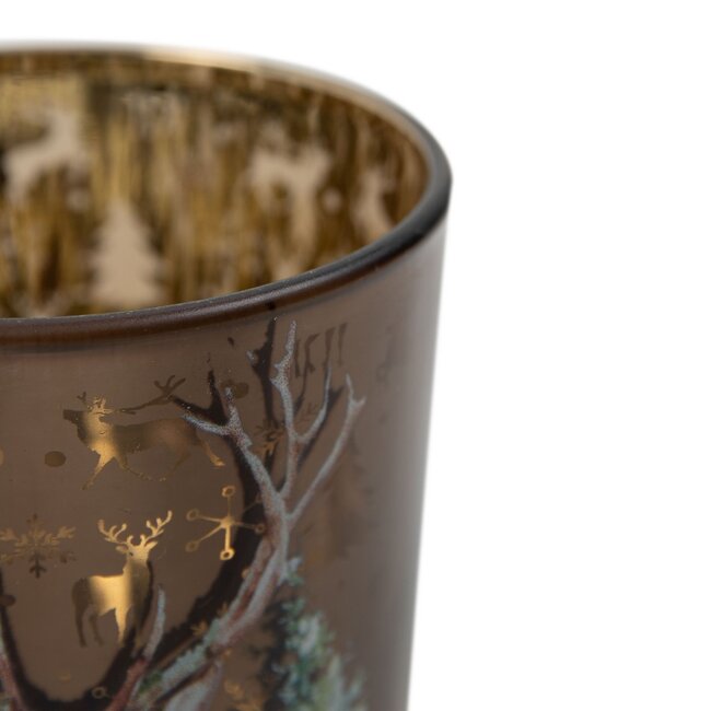 Mars & More Theelichthouder hert groen 8cm