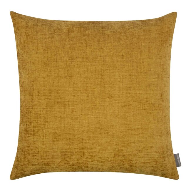 Linen & More Fluwelen Melee sierkussen honing geel 45x45cm