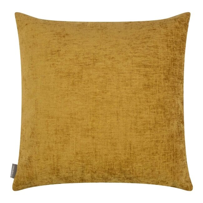 Linen & More Fluwelen Melee sierkussen honing geel 45x45cm