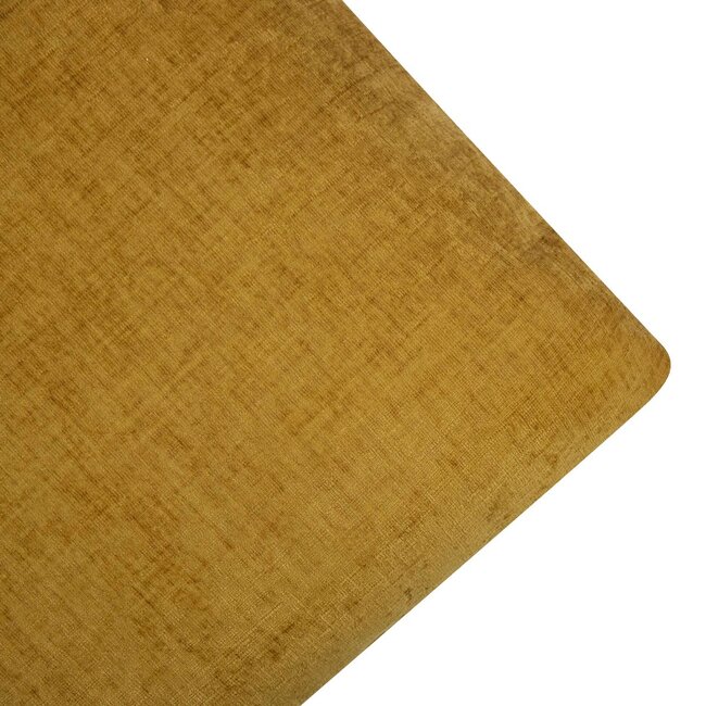 Linen & More Fluwelen Melee sierkussen honing geel 45x45cm