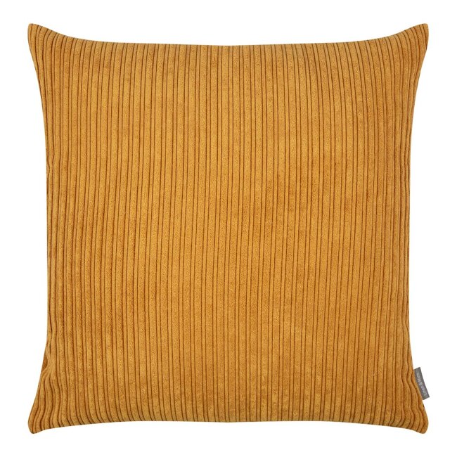 Linen & More Fluwelen Rib sierkussen honing geel 45x45cm