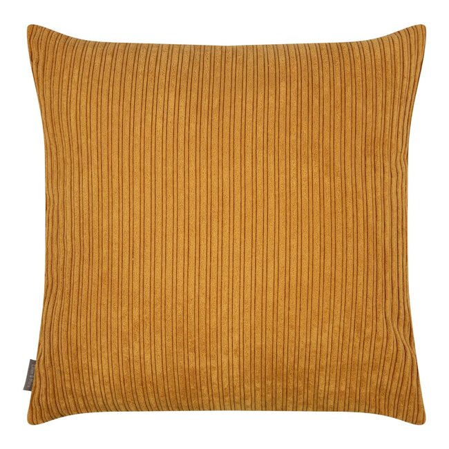 Linen & More Fluwelen Rib sierkussen honing geel 45x45cm