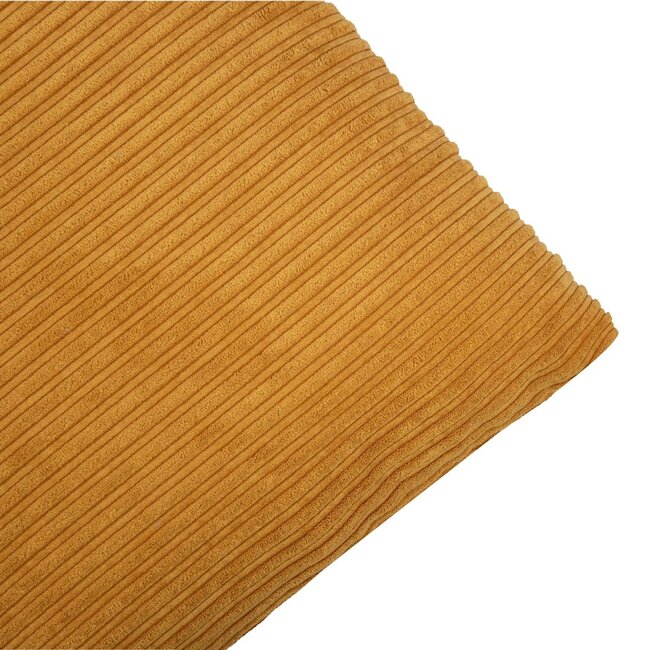 Linen & More Fluwelen Rib sierkussen honing geel 45x45cm