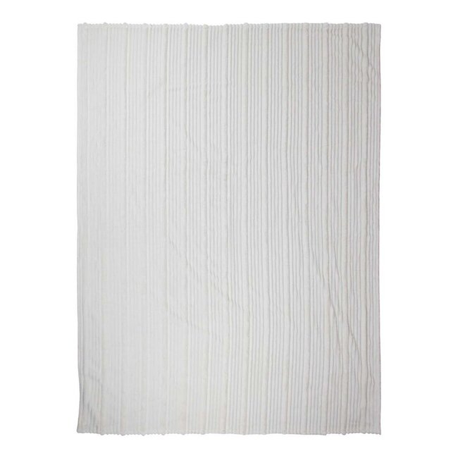 Linen & More Plaid Strepen Off Wit 140x200cm