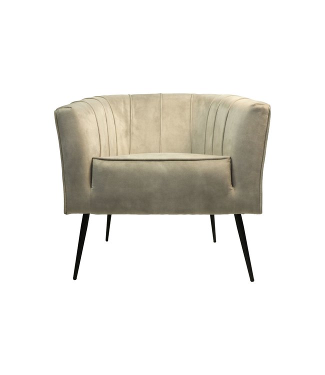 HSM Collection - Fauteuil Chester - 72x71x80 - Wit/zwart - Adore 01