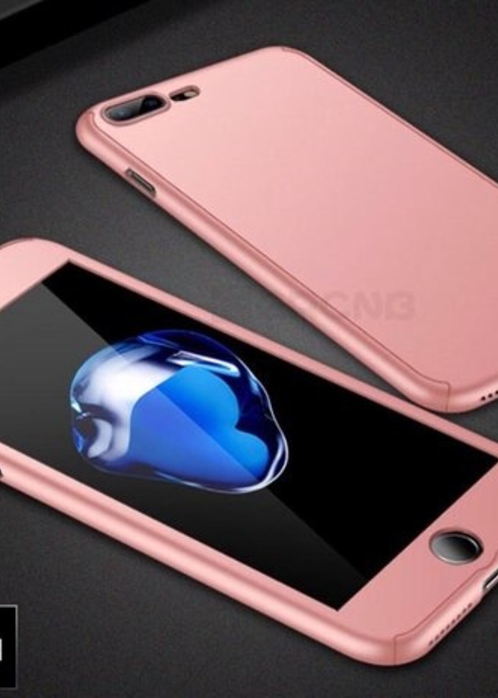 iPhone 7 Plus hoesje | rosegoud | 360 graden