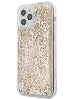 Guess iPhone 12 hoesje | guess glitter goud
