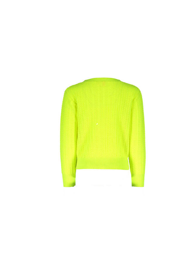 Knitted Cardigan Neon Yellow