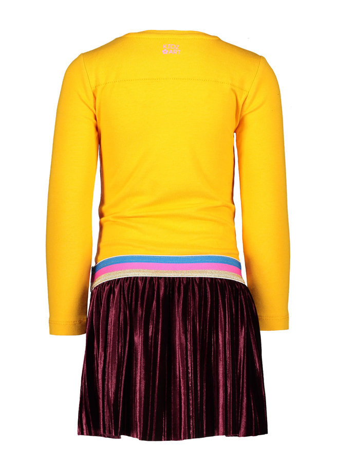 Dress Hip Hip Hooray - Yellow/Bordeaux