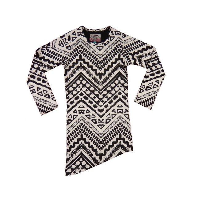 Dress Aztec - Black and White