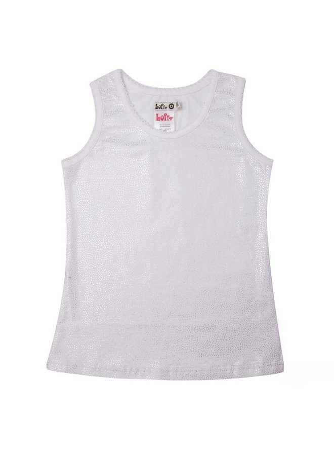 Tanktop Dotted - White Silver