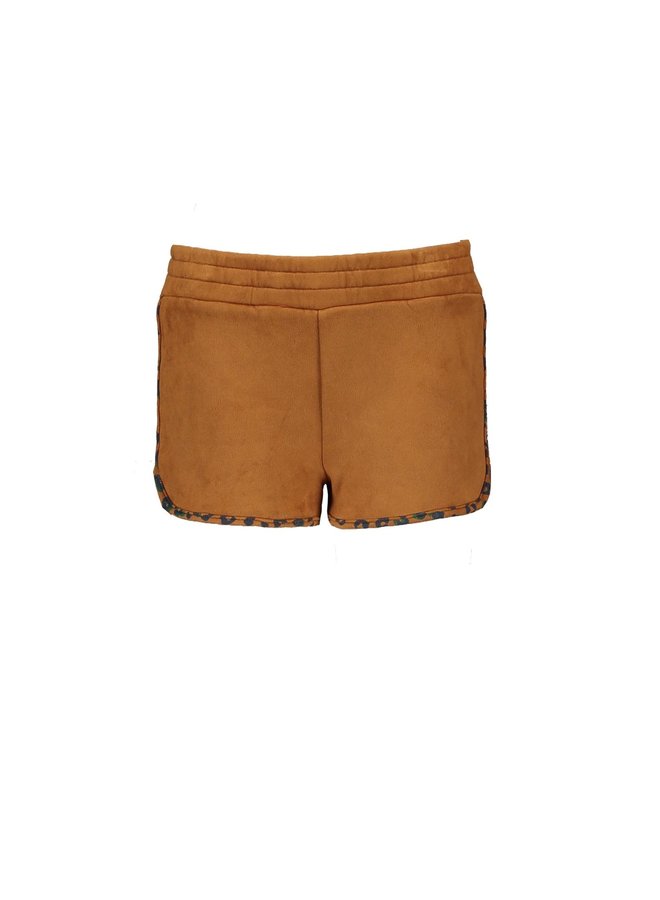 Fake Suede Shorts - Soft Brown