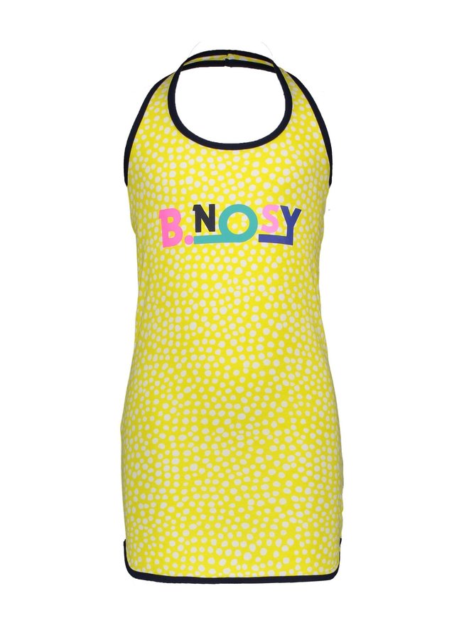 Dumbbell Dress - Dots Lemon