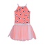 Dress Aimee - Peach/White