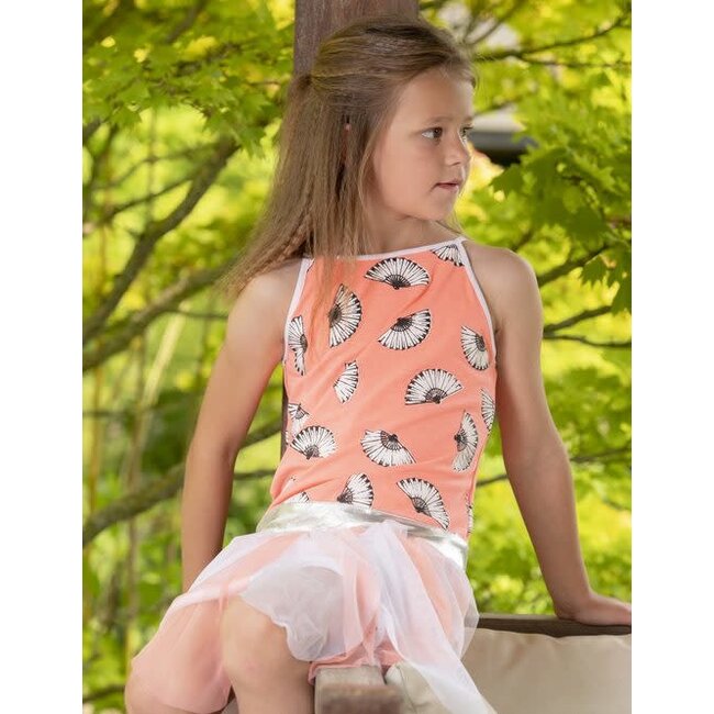 Dress Aimee - Peach/White